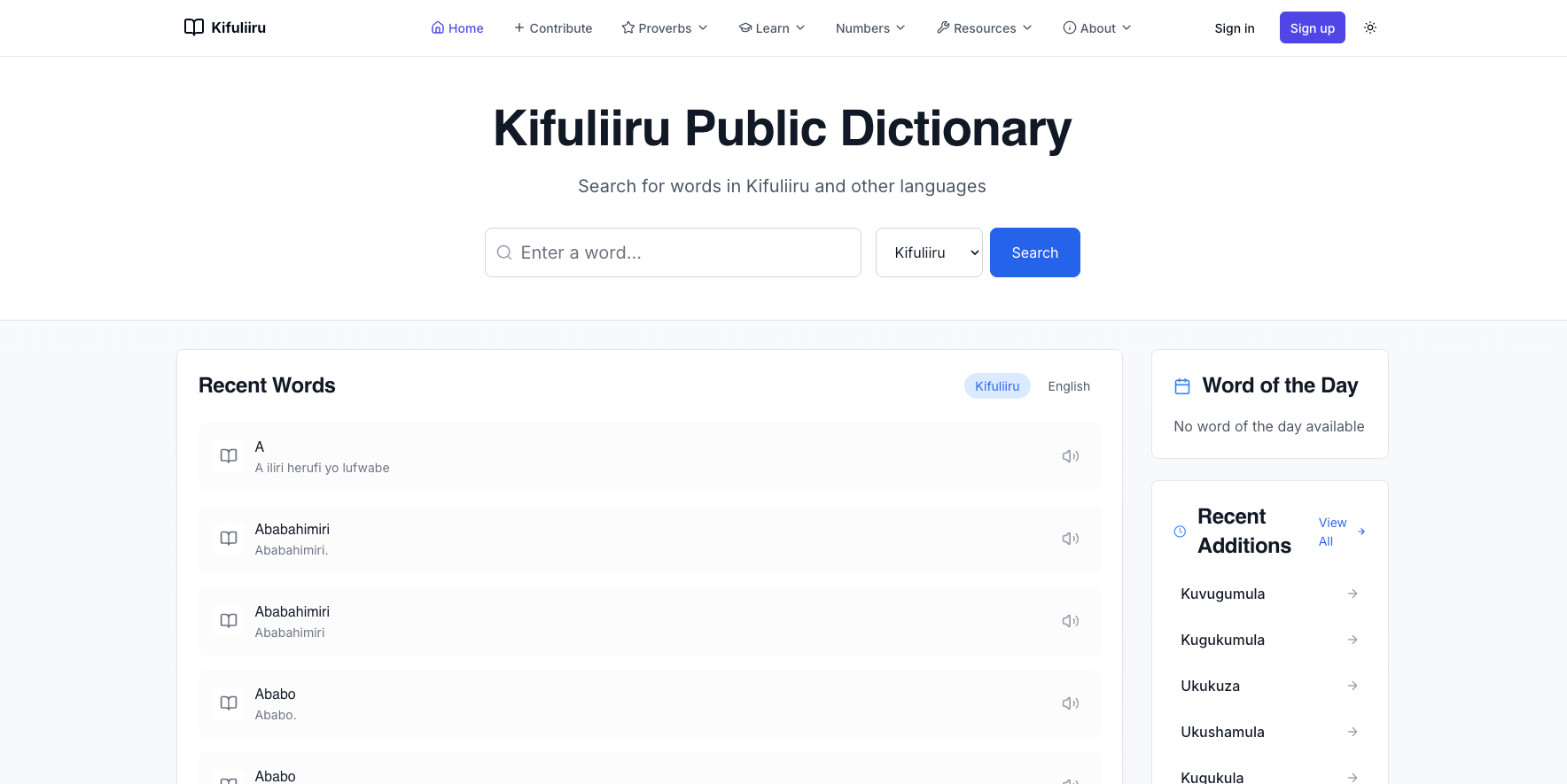 Dictionary.Kifuliiru.net